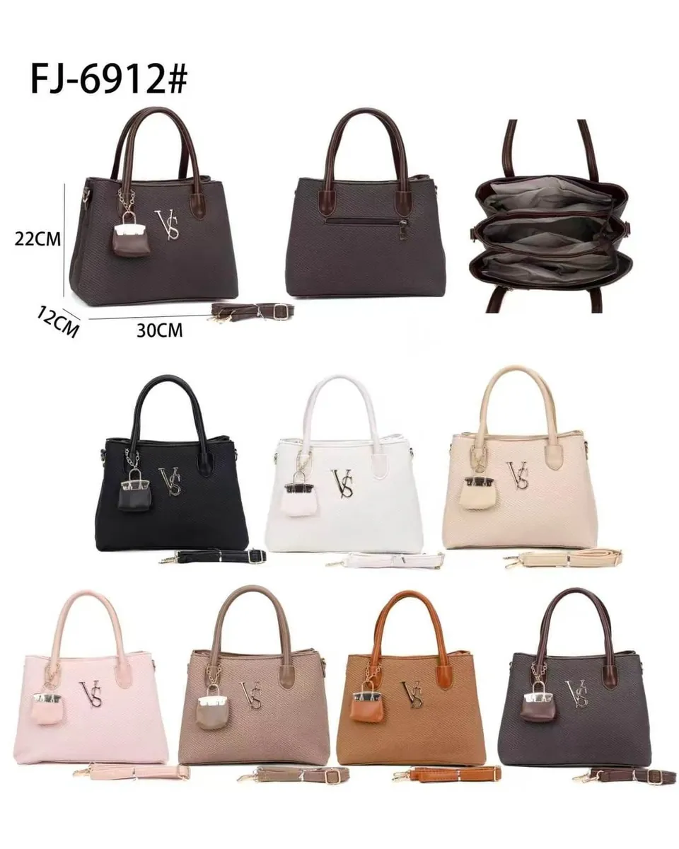 Structured Top-Handle Bag with Mini Charm 2