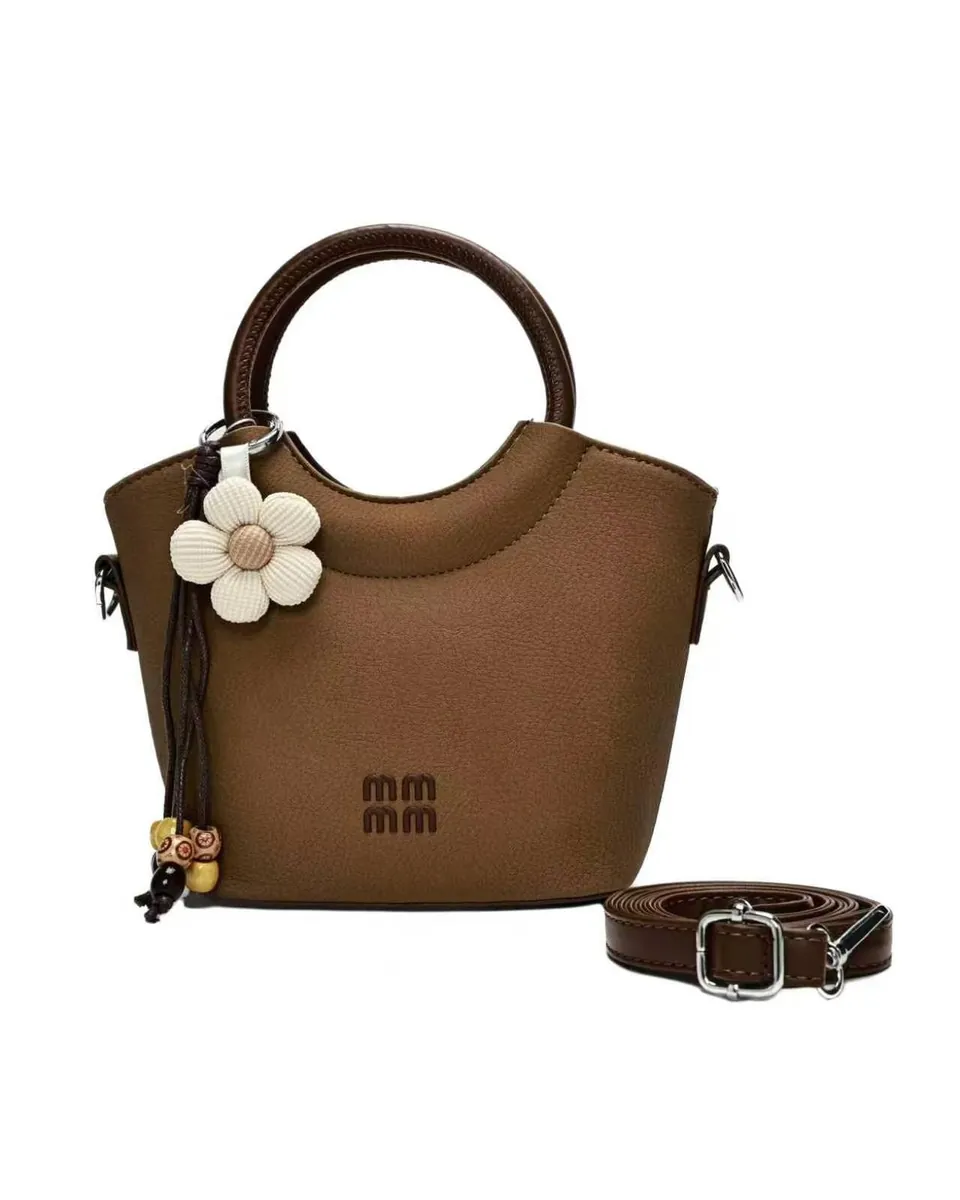 Round-Handle Flower Charm Bag 2